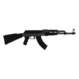 Ícone plano do rifle de assalto Ak 47