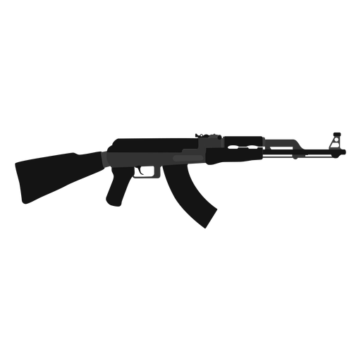 Ak 47 rifle de asalto icono plano