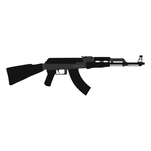 Ícone plano do rifle de assalto Ak 47 Desenho PNG