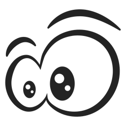 Erstaunt Emoticon Augen Cartoon PNG-Design