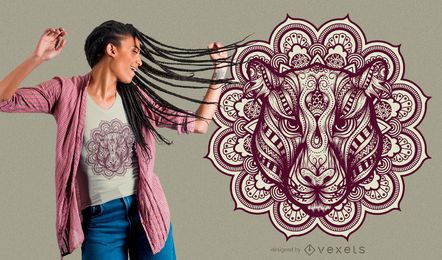 Design de t-shirt Mandala Jaguar