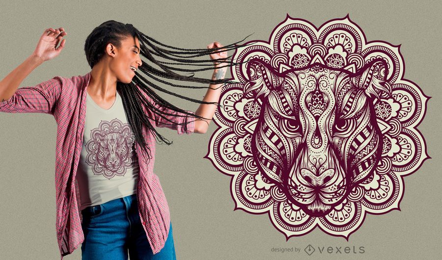 Mandala Jaguar T-Shirt Design Mandala Jaguar T-Shirt Design