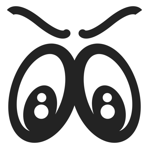 Wütende Emoticon-Augen PNG-Design