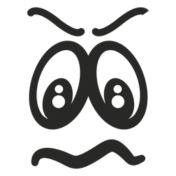 Wütendes Emoticon-Gesicht PNG-Design