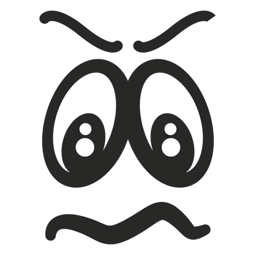 Cara de emoticon enojado Diseño PNG