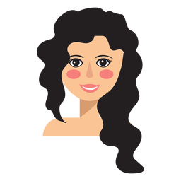 Avatar de mulher com corte assimétrico Desenho PNG