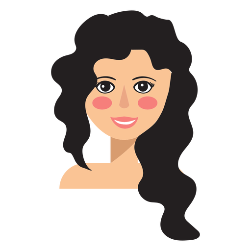 Asymmetric cut hair woman avatar