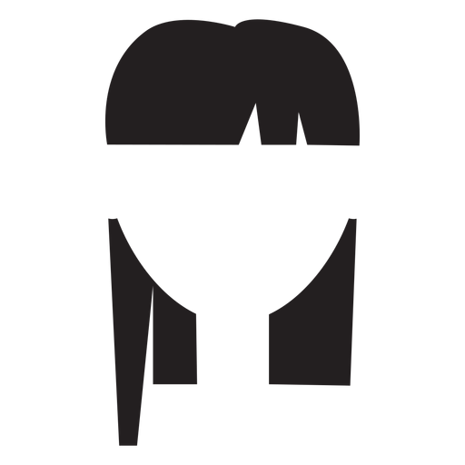 Bangs hair silhouette PNG Design