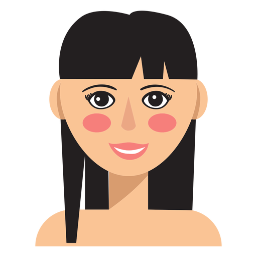 Bangs avatar de mulher de cabelo Desenho PNG