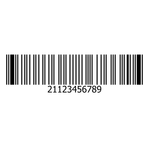 Barcode-Beschriftungselement PNG-Design