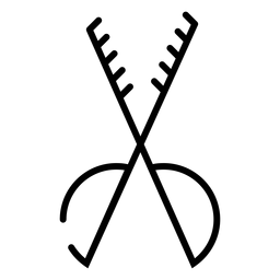 Barber hair scissors icon PNG Design