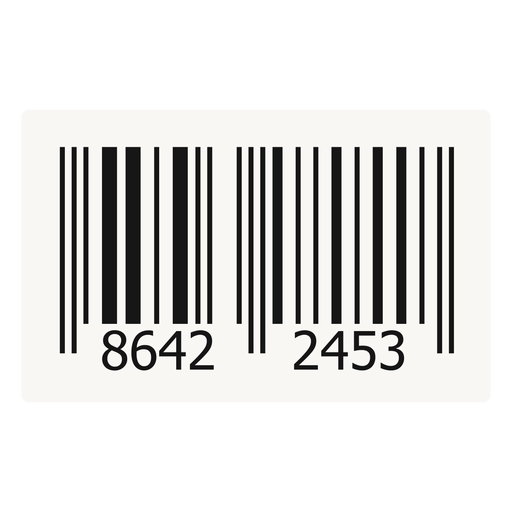 Barcode label design PNG Design