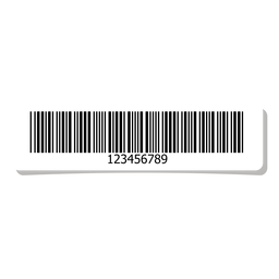 Design de etiqueta simples de código de barras Desenho PNG