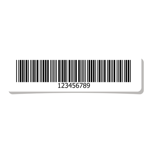 Barcode einfaches Etikettendesign PNG-Design
