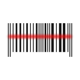 Barcode-Scan mit roter Linie PNG-Design