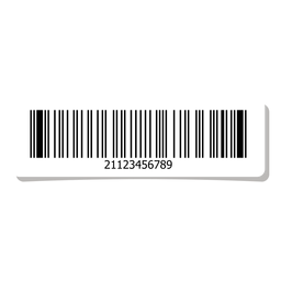Elemento de diseño de etiqueta de código de barras Diseño PNG