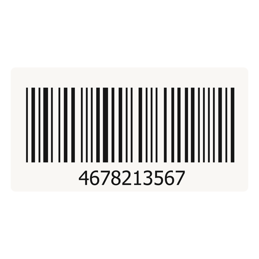 Barcode sticker element PNG Design