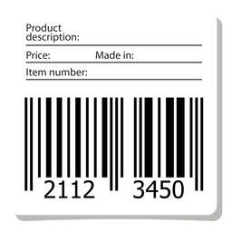Barcode with info label Transparent PNG