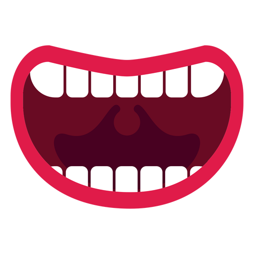 Baixe Dente Sorridente de Desenho Animado com Boca Aberta PNG