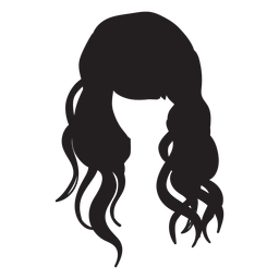 Beach wavy hair silhouette PNG Design Transparent PNG
