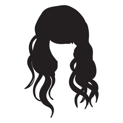 Silhueta de cabelo ondulado de praia Desenho PNG