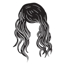 Icono de pelo ondulado de playa Diseño PNG