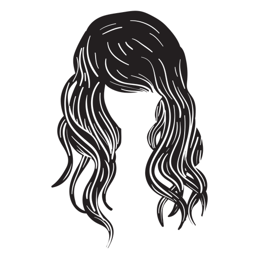 Icono de pelo ondulado de playa Diseño PNG