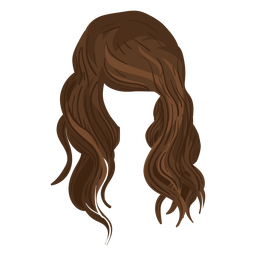 Ilustração de cabelo ondulado na praia Desenho PNG