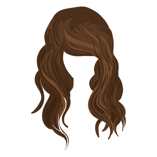 wavy hair clipart