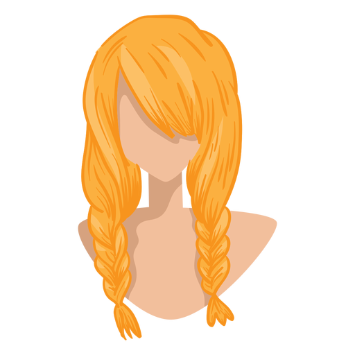Blonde double braids hair icon