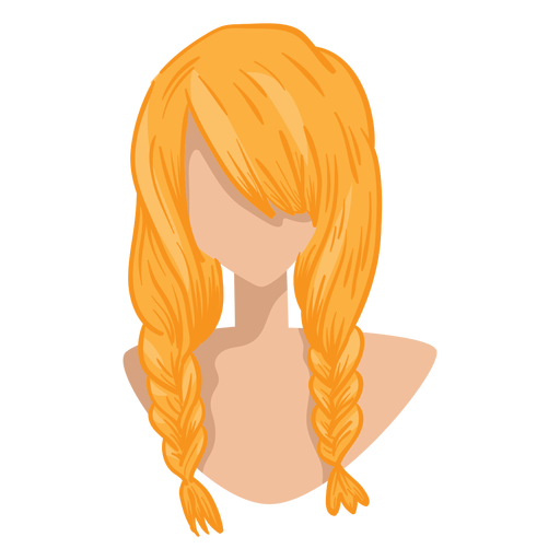 Rubia doble trenzas icono de pelo - Descargar PNG/SVG transparente