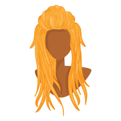 Icono de pelo de mujer rubia Diseño PNG