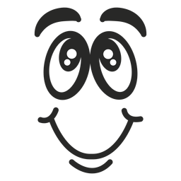 Cara de emoticon sonrojada Diseño PNG