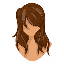Brown hair icon PNG Design