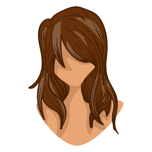 Brown hair icon PNG Design