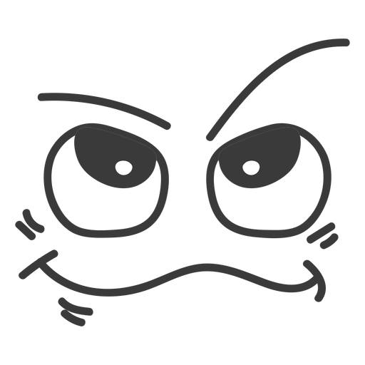 Clevere Emoticon-Gesichtskarikatur PNG-Design