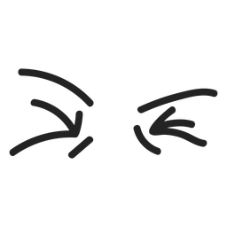 Comic disgusted emoticon eyes PNG Design