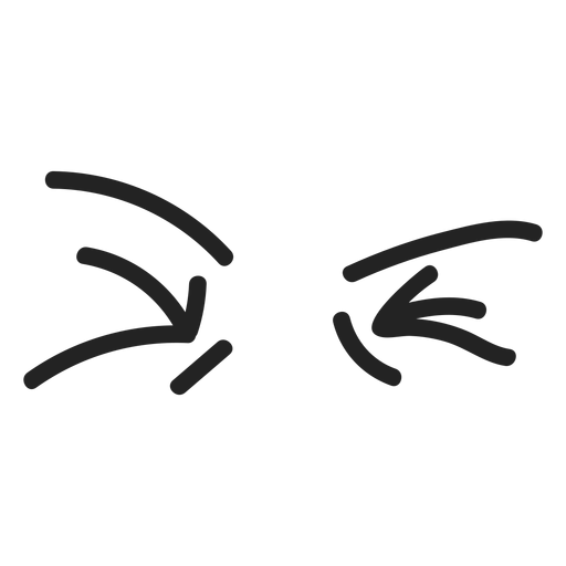 Comic disgusted emoticon eyes - Transparent PNG & SVG vector file