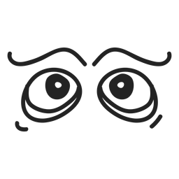 Ojos de emoticon cómico Diseño PNG