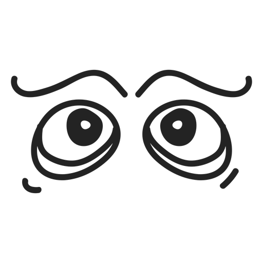 Ojos de emoticon cómico Diseño PNG