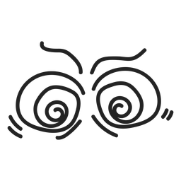 Ojos de emoticon de insomnio cómico Diseño PNG