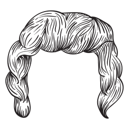 Cabelo encaracolado masculino desenhado à mão Desenho PNG