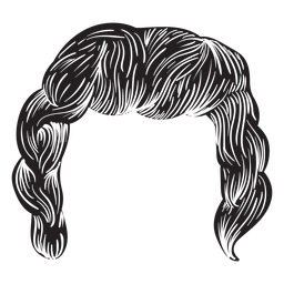 Curly men hair icon PNG Design