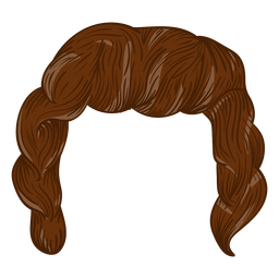 Ilustración de cabello de hombres rizados Diseño PNG