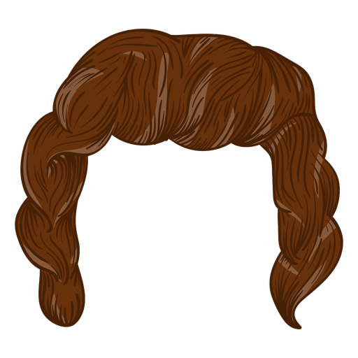 Curly men hair illustration