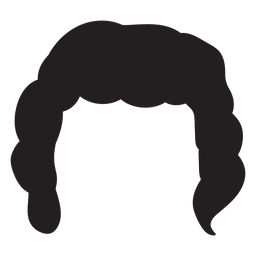 Lockige Männerhaarsilhouette PNG-Design