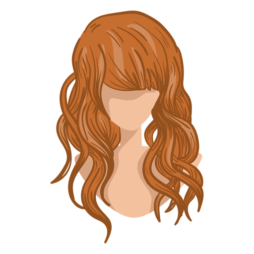 Curly woman hair cartoon - Transparent PNG & SVG vector file