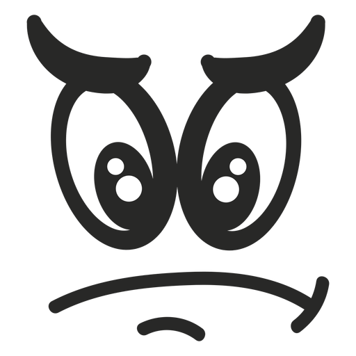 Disappointed emoticon face PNG Design