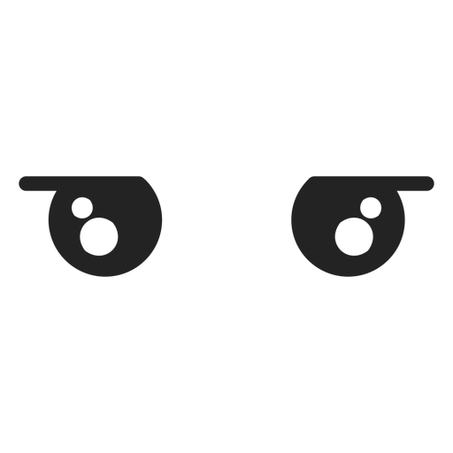 Disappointed kawaii emoticon eyes PNG Design