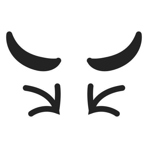 Disgusted emoticon eyes PNG Design
